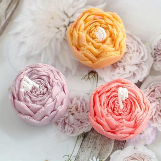 3D Rose Flower Bud Candle Set (CC025) Pack of 12pcs