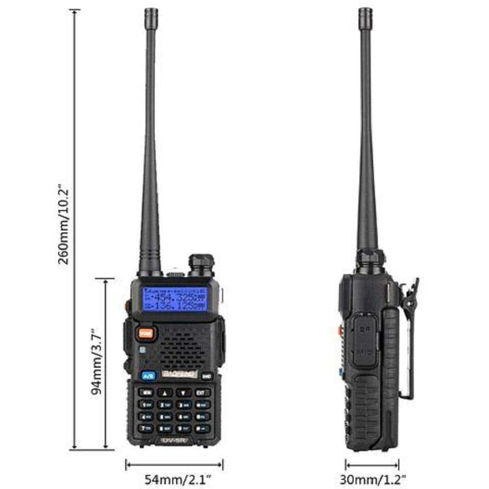 BAOFENG UV-5R 65-108 MHz Dual-Band Ham Radio (Black) (Pack of 1)