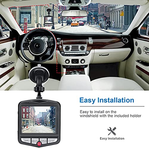 DashCam2 Dash Cam Front 1080P FHD Car Dash Camera for Cars 2.4" LCD Dashcam with 170° Wide Angle, WDR,Loop Recording