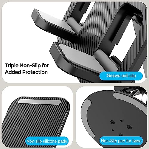 Mobile Phone Stand 360° Rotation Height and Angle Adjustable Cell Phone Stand for Desk Office Foldable Desktop Phone Holder for Smartphone 4-10'' Tablet Holder