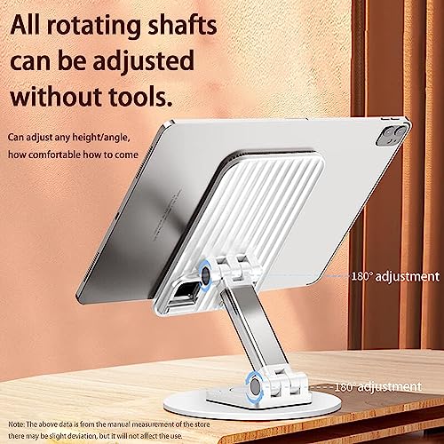 Mobile Phone Stand 360° Rotation Height and Angle Adjustable Cell Phone Stand for Desk Office Foldable Desktop Phone Holder for Smartphone 4-10'' Tablet Holder