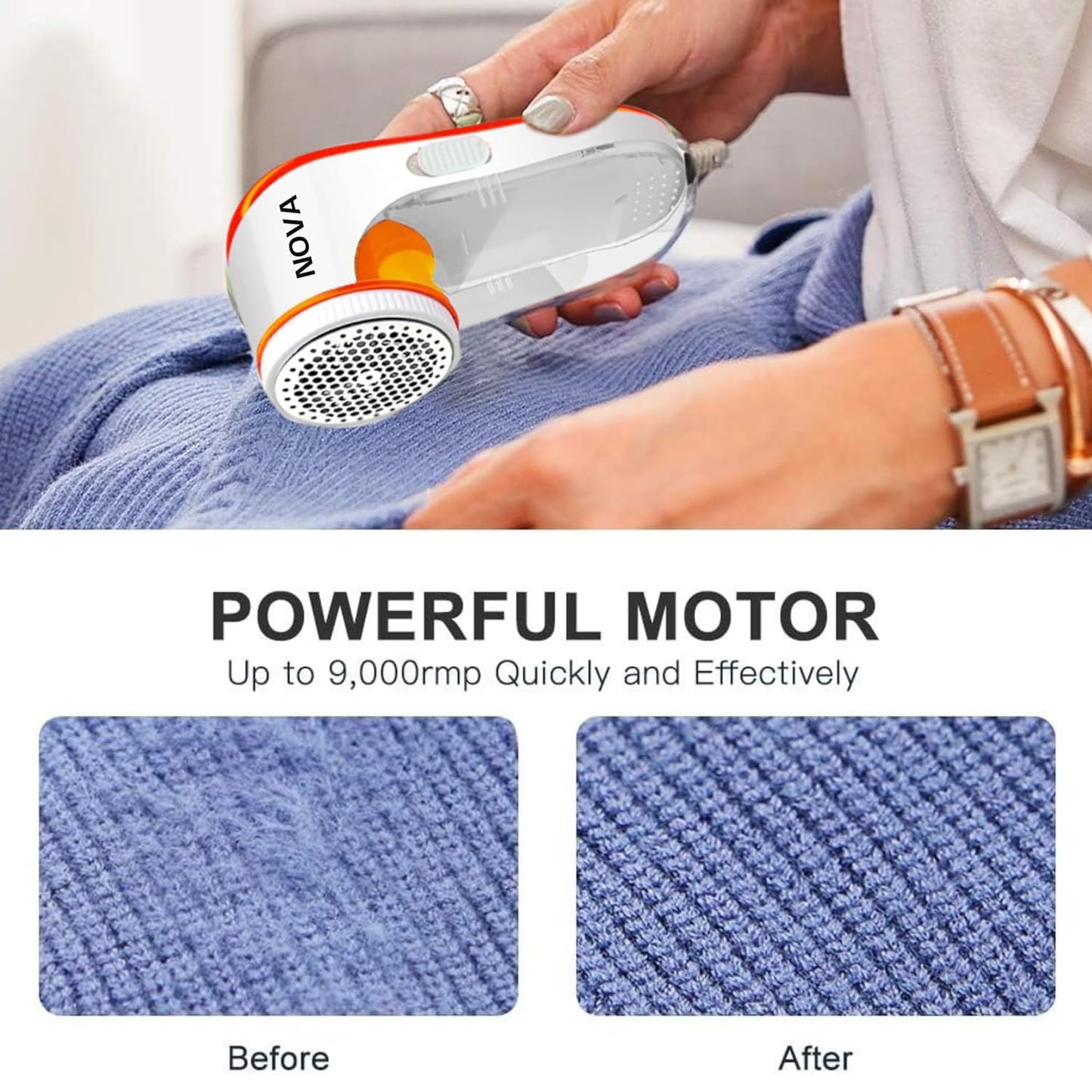 Nova Lint Remover for Clothes - Fabric Shaver Tint and Dust Remover | 1  Year Warranty