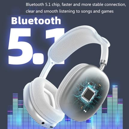 P9 Wireless Headset with Bluetooth 5.1 | Over Ear Stereo Headphones with Noise Cancelling Mic | Ergonomic Design with Adjustable Fit | Long Range Battery & Fast Charging | Wired Option Available 21