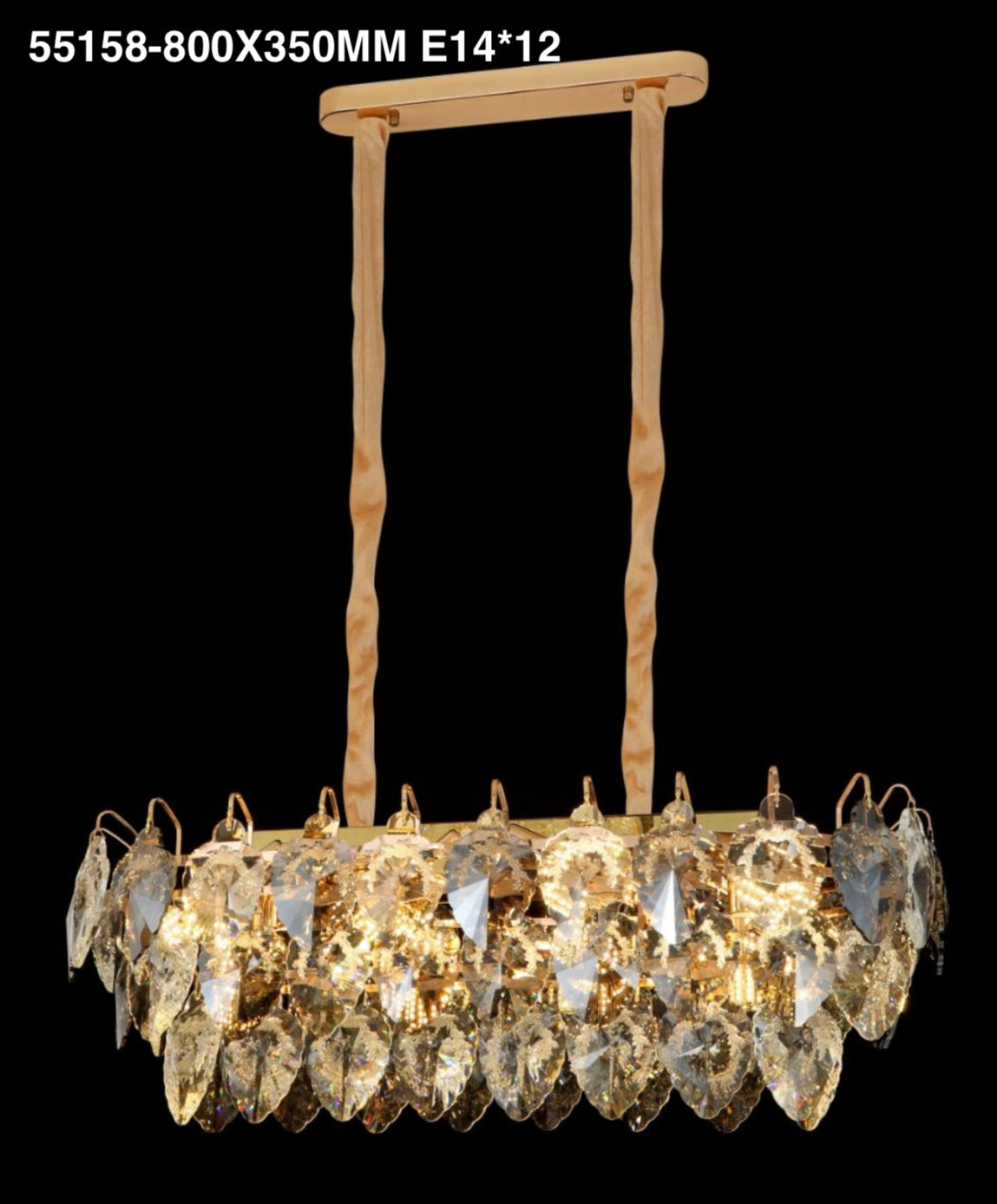 Series 55158 Chandelier 800x350mm 12 Bulbs