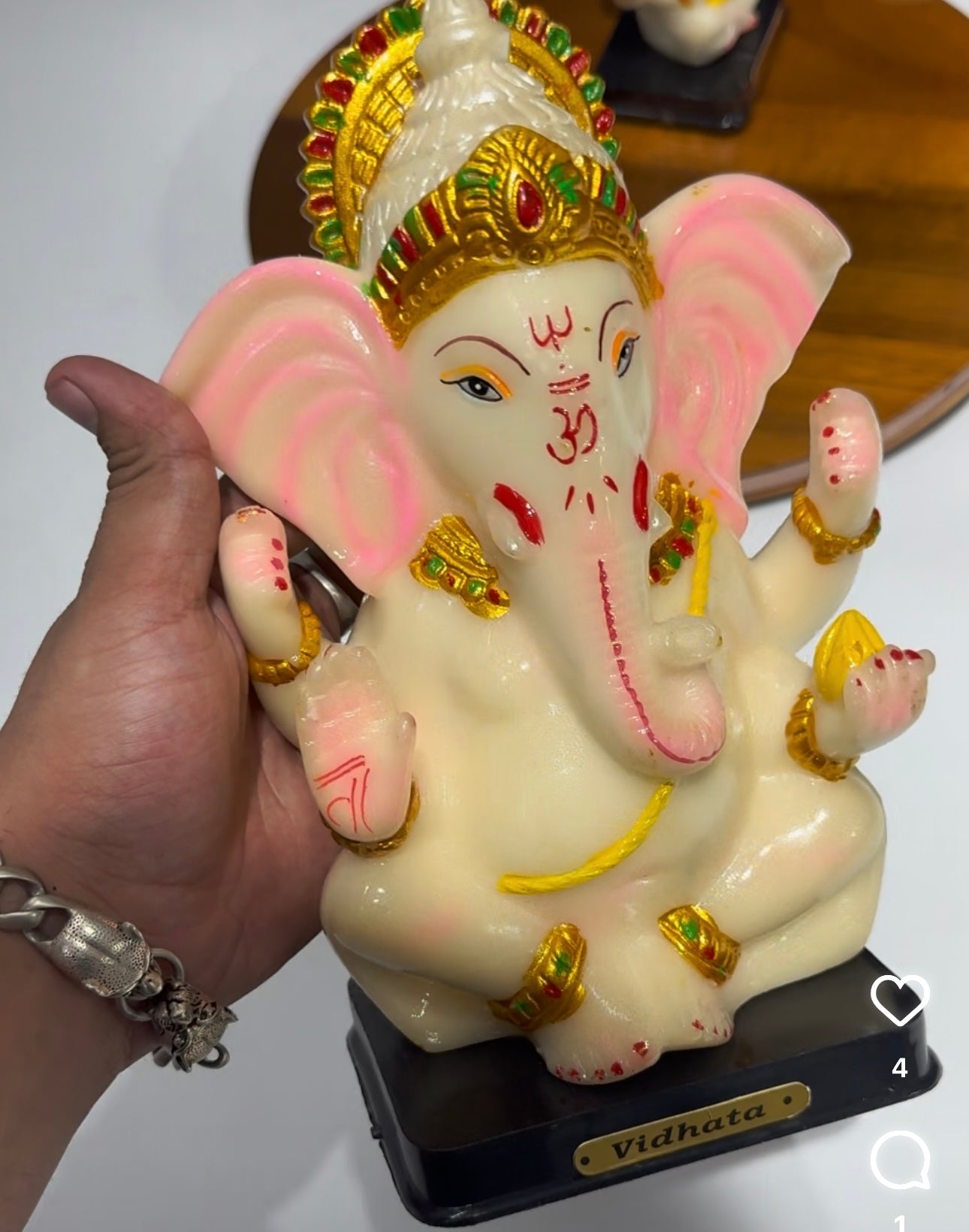 Radium Idol Of Ganesh Ji Murti Ganpati ji Glow in the Dark