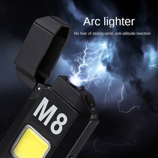 M8 Electric Lighter With Torch Rechargeable Rainproof