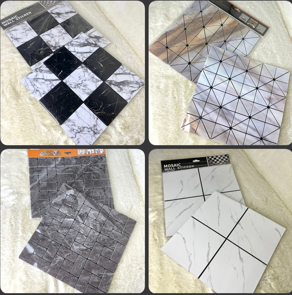 Wall Mosaic Tile Stickers 30x30 cm Self Adhesive