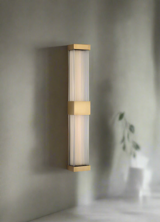 Contemporary-Style Vertical Golden Lines Design Wall Lamps  Series W83-L