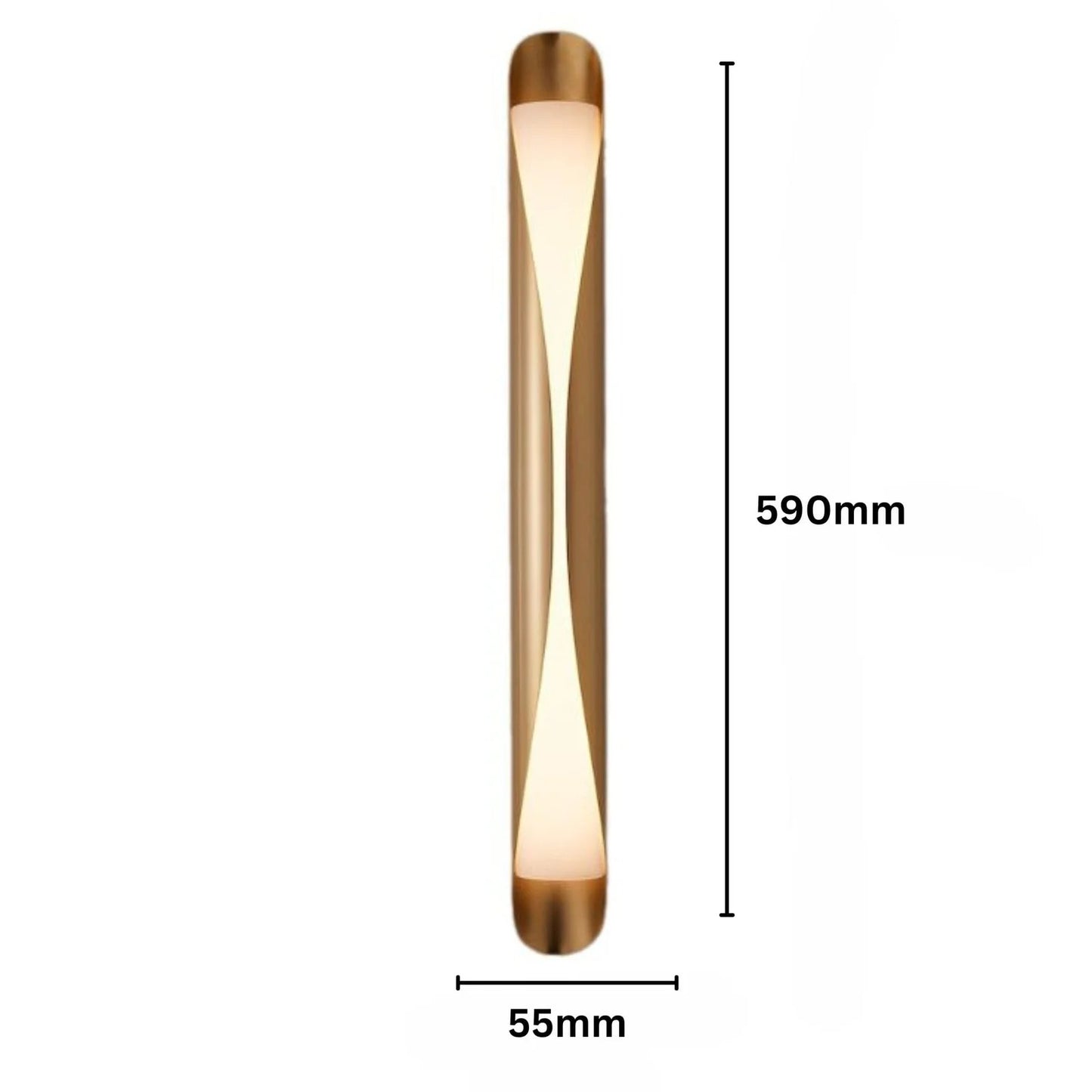 Wall Glimmer Electroplated Gold Long Metal Wall Light 6868W