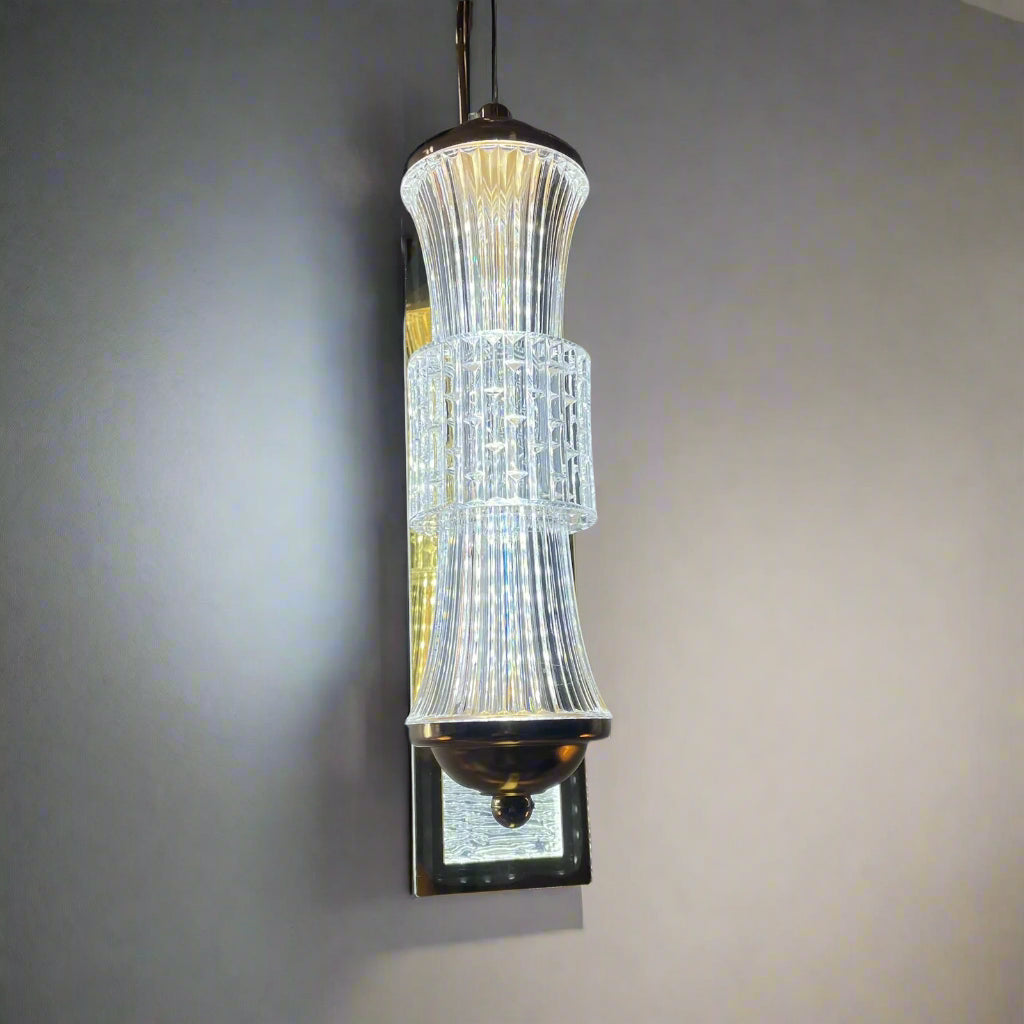 Stylish Gold Crystal Tube Wall Lamp