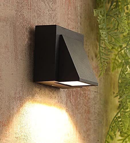 Half K Light, 1 Way, Up Down Outdoor Led Wall Light IP65, Warm White, Black Aluminum With 1 year warranty