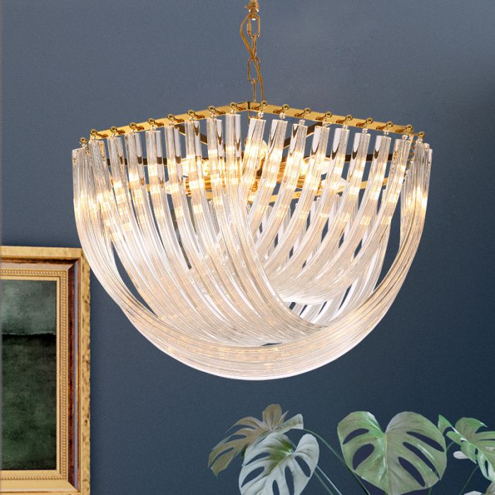 Series 33316 Modern Crystal Gold Chandelier